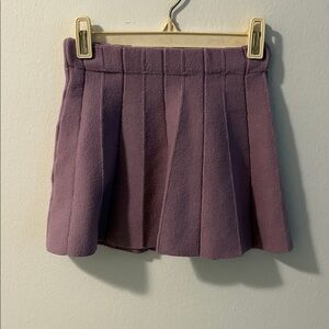 Source Unknown Mauve Pleated Knit Skater Skirt
